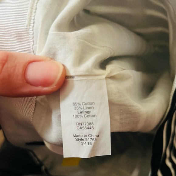 Jcrew pencil skirt size 0 black and white stripes - Picture 4 of 4